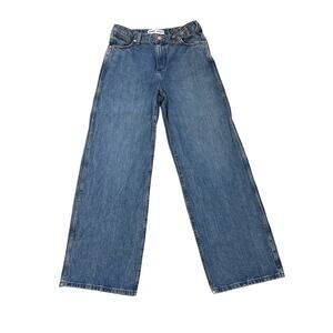 Wrangler + Staud Jeans Womens Sz 27x32 Blue Loose Wide Leg High Rise Casual 90s